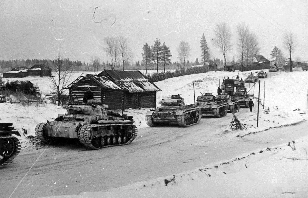 Немецкие танки под Москвой